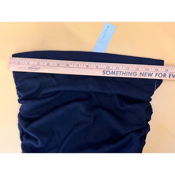 Michael Stars Rae High Waisted Ultra Rib Midi Skirt Black Women's Size Large NWT - Picture 8 of 9